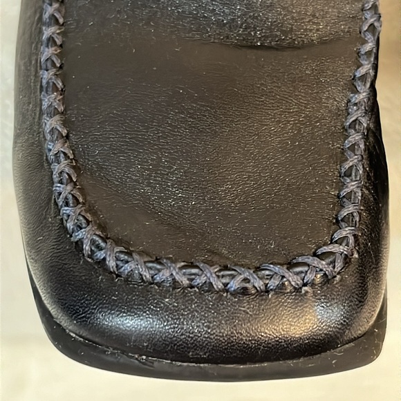 Bass Navy Leather Slide Mule Clog. Size 7 1/2. Excellent Condition - Picture 7 of 9